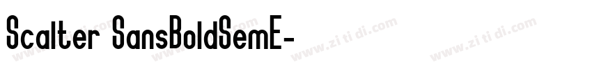 Scalter SansBoldSemE字体转换